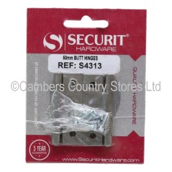 Securit Butt Hinges Self Colour 50mm 2 Pack
